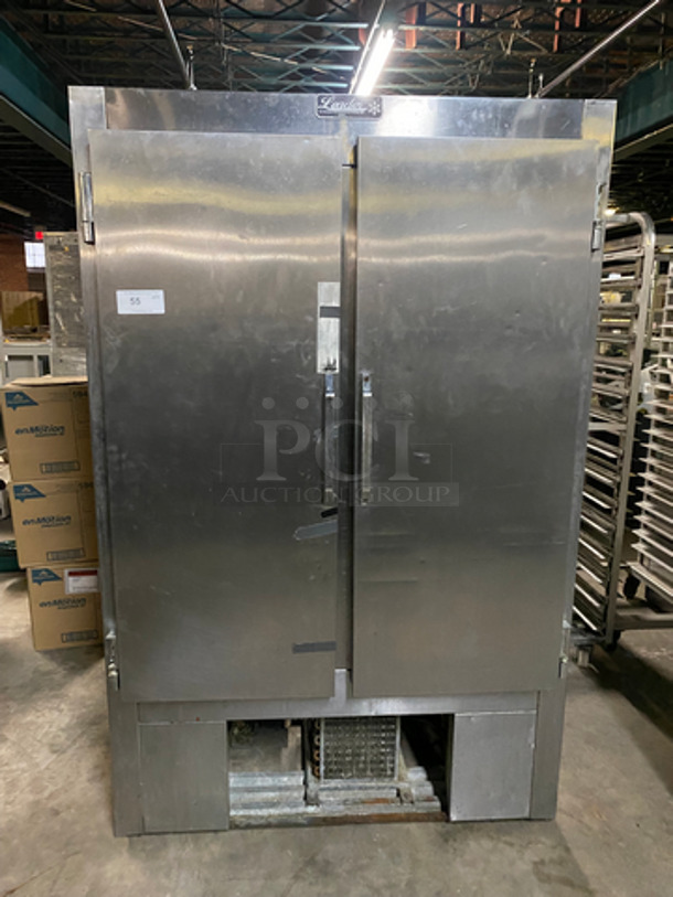 Leader Commercial 2 Door Refrigerator! With Poly Coated Racks! All Stainless Steel! Floor Style! Model: LS48RS/C SN: PT061466e 115V 60HZ 1 Phase