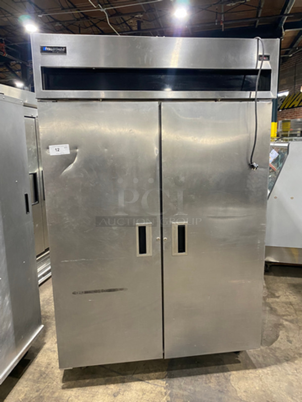 COOL! Delfield Commercial 2 Door Reach In Refrigerator! With Poly Coated Racks! All Stainless Steel! On Casters! Model: 6051S SN: AIV506698T 115V 60HZ 1 Phase