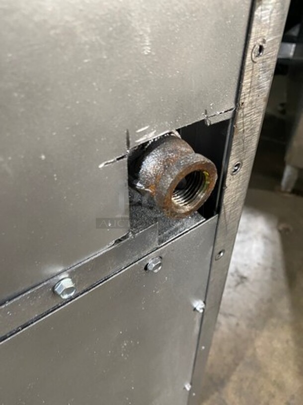 Imperial Commercial Natural Gas Powered 6 Burner Stove! With Raised Back Splash And Salamander Shelf! With Oven Underneath! All Stainless Steel! On Casters! - Image 8 of 8