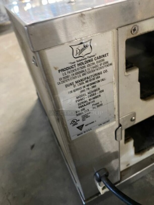 Duke Commercial Countertop Heated Holding Cabinet! Solid Stainless Steel! Model: FWM324SB2208 SN: 94AAJC0196 208V 60HZ 1 Phase - Image 5 of 8
