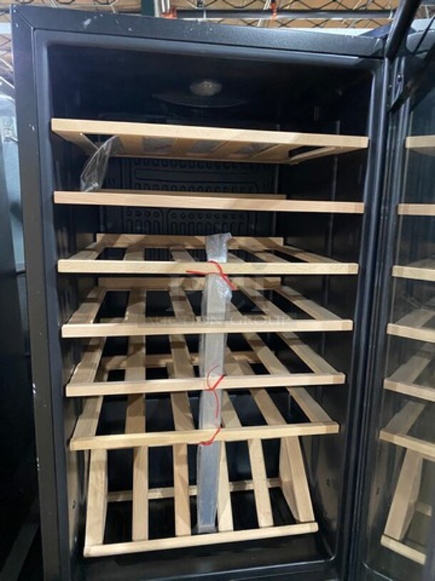 NEW! OUT OF THE BOX! SCRATCH-N-DENT! Whynter Single Door Wine Bottle Cooler/Chiller! With View Through Door! With Wooden Wine Racks! 34 Wine Bottle Capacity! Model: FWC341TS - Image 6 of 7