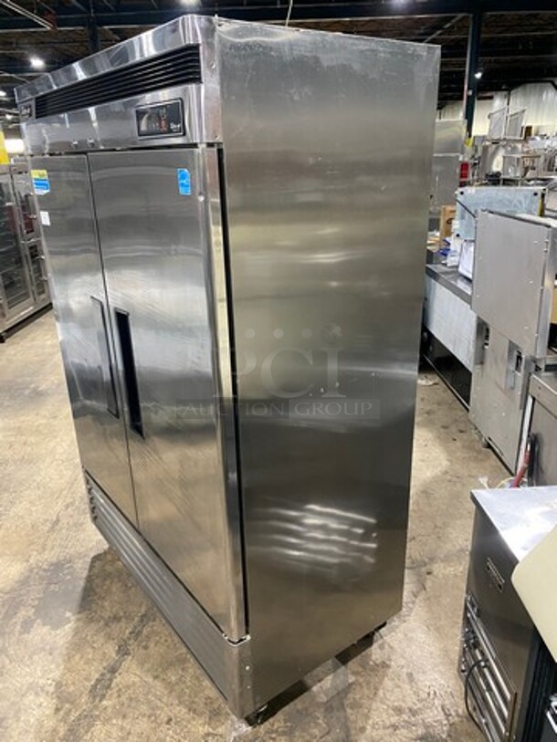 Turbo Air Commercial 2 Door Reach In Freezer! Solid Stainless Steel! On Casters! Model: TSF49SD SN: DF49811165 110/120V 60HZ 1 Phase - Image 2 of 10
