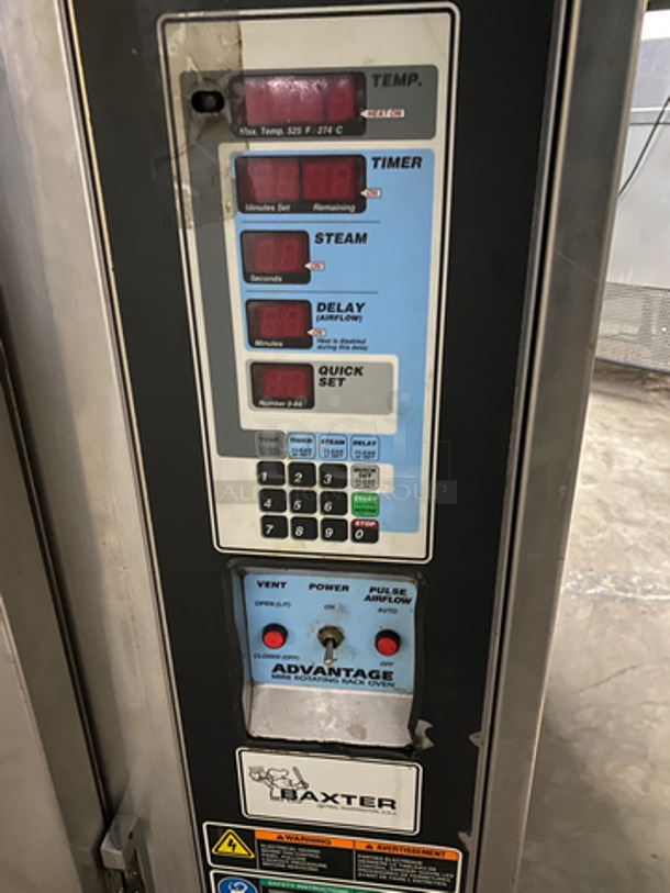 Baxter Commercial Electric Powered Mini Rotating Rack Oven! With 2 View Through Doors! Built In Pan Rack! All Stainless Steel! Model: 0V300EMS SN: 241007968 208V 60HZ 3 Phase - Image 7 of 10