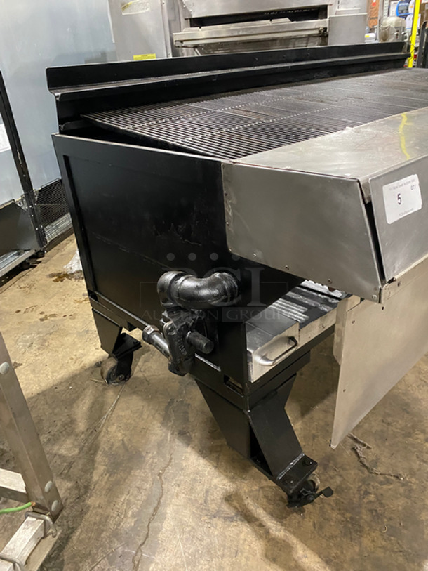 NICE! Bakers Pride Commercial Gas Powered Char Broiler Grill! With Back Splash! All Stainless Steel! On Casters! - Image 2 of 7
