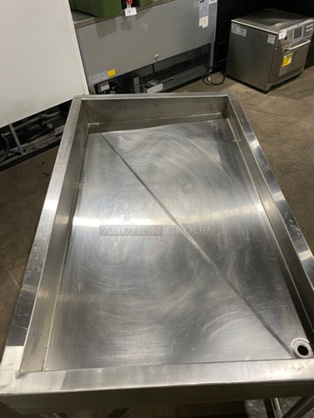 Commercial Ice Cooled Cold Pan! With Drain! All Stainless Steel! On Legs! - Image 5 of 7
