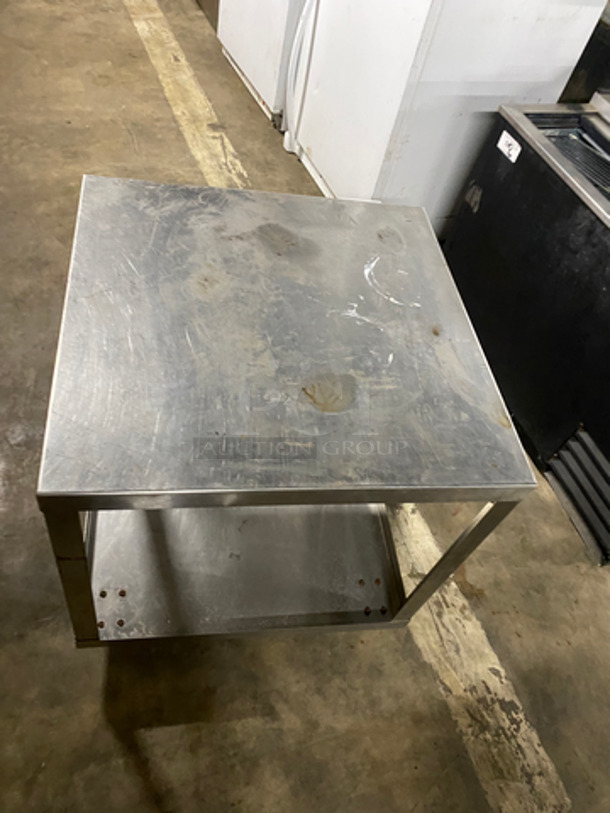 Solid Stainless Steel Work Top/ Prep Table! With Storage Space Underneath! On Casters! - Image 4 of 5