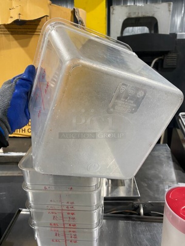 Cambro 8Qt Clear Poly Food Containers! 5x Your Bid! - Image 4 of 7