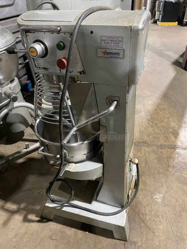 Omcan Commercial Floor Style 30 Quart Planetary Dough Mixer! With Bowl & Bowl Guard! With Dough Hook! Model SP300A Serial 1310300814! 110V 1Phase! Was Working When Removed! - Image 2 of 9
