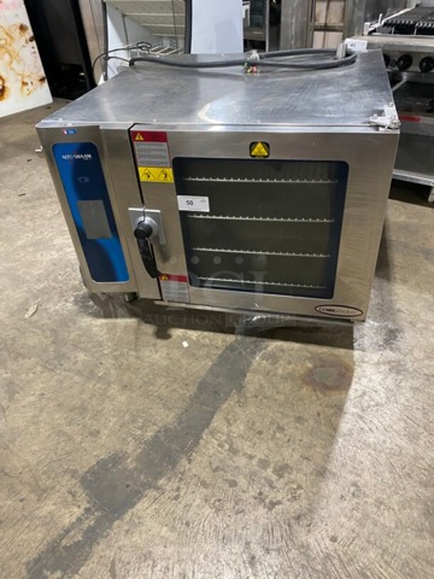 WOW! Alto Shaam Commercial Electric Powered Combitherm Convection Oven! With Metal Oven Racks! All Stainless Steel! On Small Legs! Model: 7.14ESISK SN: 1156437000 208/240V 3 Phase