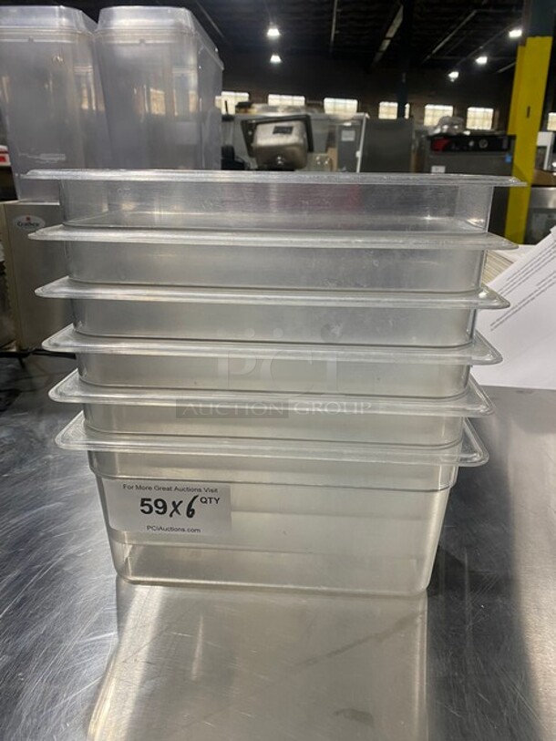 Cambro Clear Poly Food Pans! 6x Your Bid!