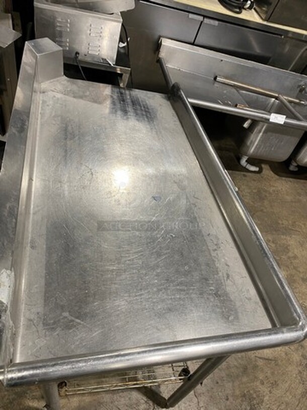 Solid Stainless Steel Side Dish Washing Table! With Back Splash! - Image 4 of 7