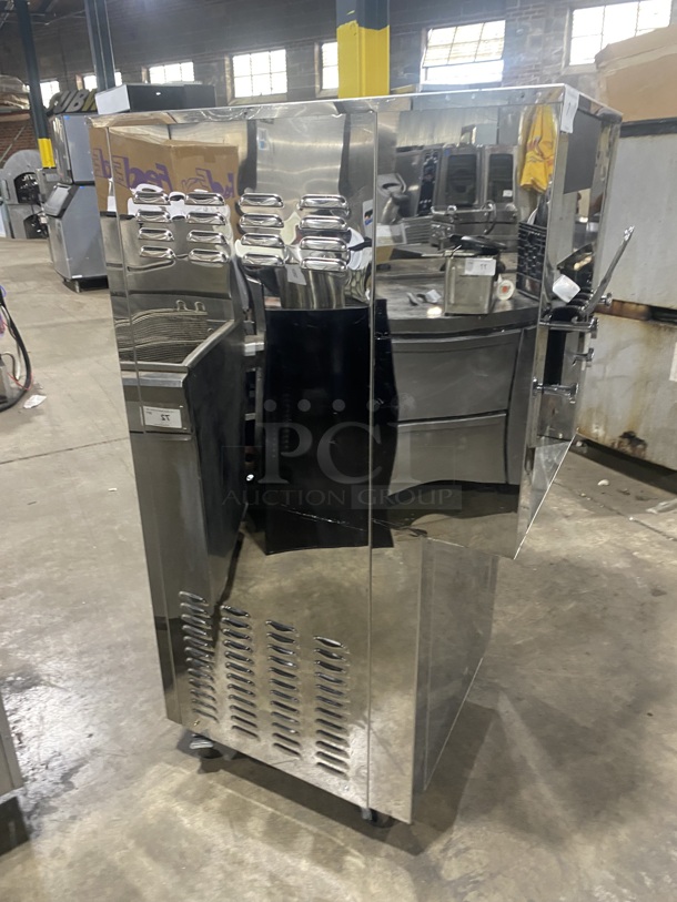 FAB! Elvaria Stainless Steel Commercial Air Cooled 3 Flavor w/ Twist Soft Serve Ice Cream/Yogurt Machine on Commercial Casters! MODEL 515TW! 220-240V! - Image 2 of 8