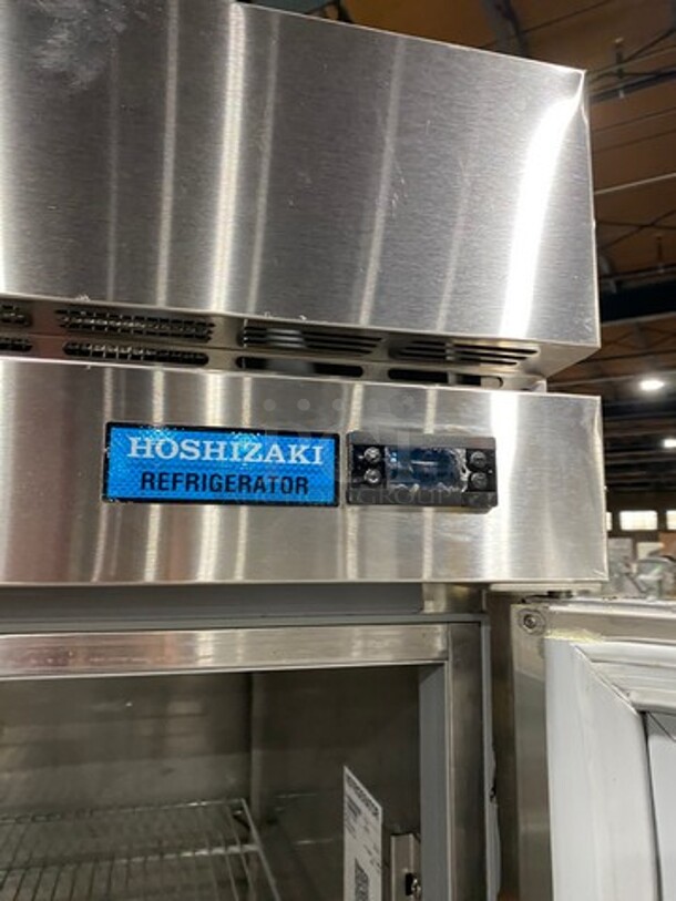WOW! LATE MODEL! Hoshizaki Commercial 2 Door Reach In Cooler! Poly Coated Racks! All Stainless Steel! On Casters! WORKING WHEN REMOVED! Model: R2AFS SN: J50986D 115V 60HZ 1 Phase - Image 8 of 9