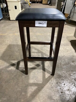 Brand New! Concord Bar Height Dining Chair With Black Vynl Top Seat! 3 X Your Bid!