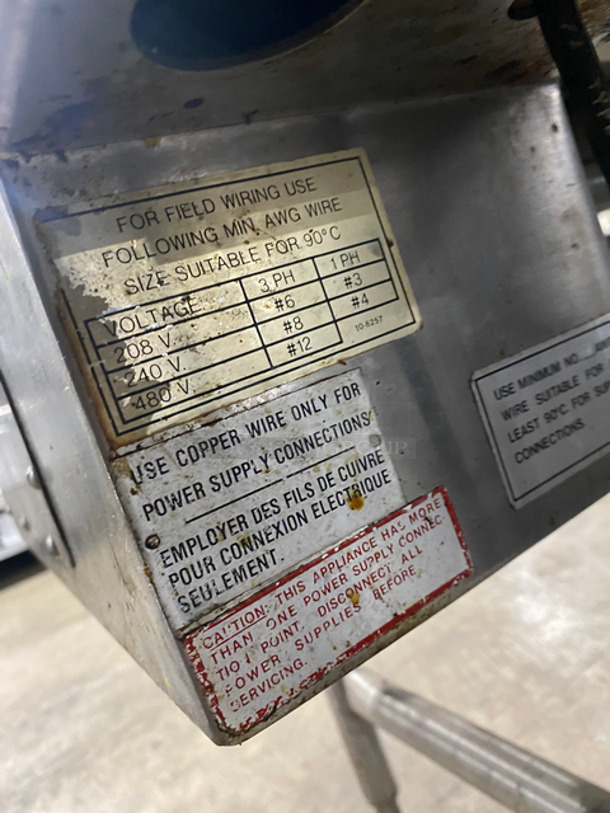 SWEET! Market Forge Commercial Electric Powered Tilted Braising Pan/Ultra Skillet! All Stainless Steel! On Legs! Model: 1000 SN: 131349 120/208V 60HZ 3 Phase - Image 7 of 8