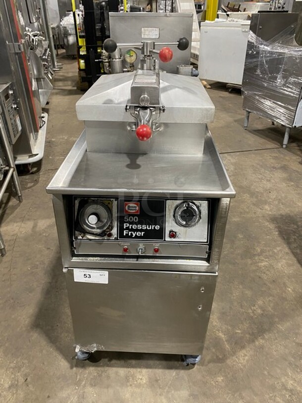 Henny Penny Commercial Electric Powered Pressure Fryer! All Stainless Steel! On Casters! Model: 500