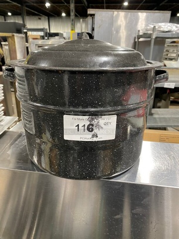 Stock Pot! With Lid! With Side Handles! - Image 1 of 5