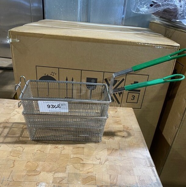 Brand New Stainless Steel Frying Baskets! 2x Your Bid!
