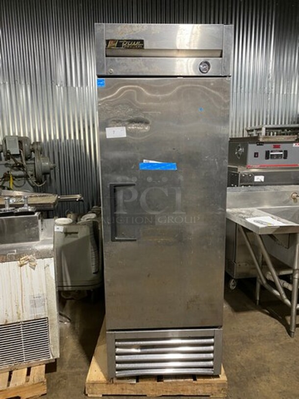 Great True Commercial Single Door Reach In Freezer! Solid Stainless Steel! With Casters! WORKING WHEN REMOVED! Model: T23F SN: 8013160 115V 60HZ 1 Phase - Image 1 of 10