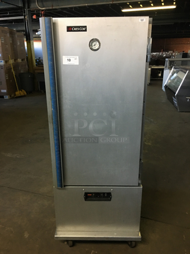 Cres Cor Commercial Refrigerated Mobile Food Cabinet! Holds Full Size Trays! With Rack Holders! All Stainless Steel! On Casters! Model: R171UA9B SN: IAA-K5660C 120V 60HZ 1 Phase - Image 1 of 9