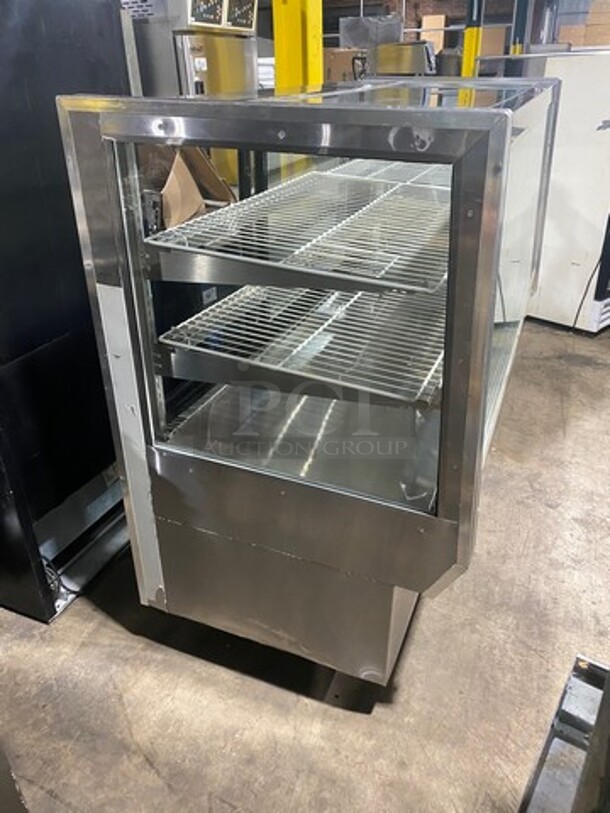 Leader Commercial Refrigerated Bakery/Deli Case! With Slanted Front Glass! With Sliding Rear Access Doors! All Stainless Steel Body! Model: HBK77 SN: PS063232 115V 60HZ 1 Phase - Image 2 of 9