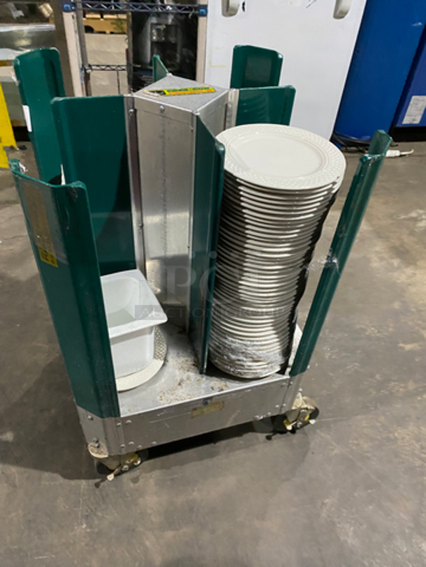 ALL ONE MONEY! Homer Laughlin White Ceramic Plates! Includes Cres Cor Dish Transport Cart! On Casters! - Image 2 of 10