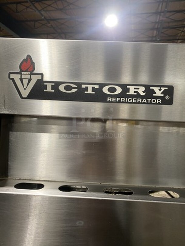 Victory VF-2 Stainless Steel Commercial 2 Door Reach In Freezer w/ Poly Coated Racks on Commercial Casters. 115 Volts, 1 Phase.  - Image 7 of 8