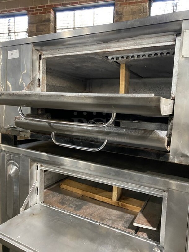 (x2) Mastro Commercial Natural Gas Powered Double Deck Pizza/ Baking Oven! All Stainless Steel! On Legs! Working When Removed! 2x Your Bid Makes One Unit! - Image 5 of 11