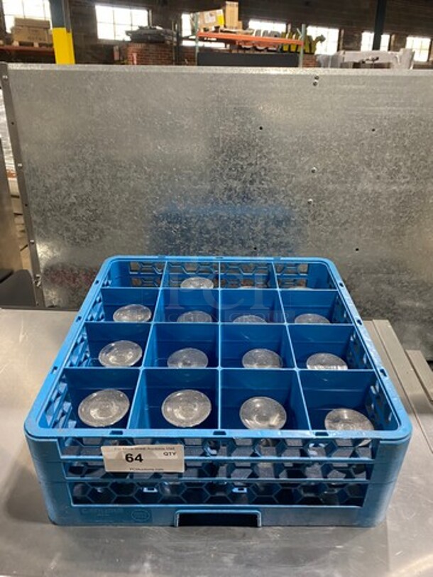 ALL ONE MONEY! Clear Glass Stemmed Martini Glasses! Includes Poly Cup Crate! - Image 1 of 5