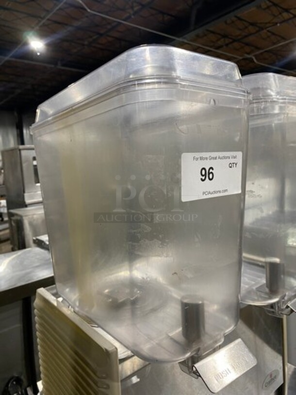 2016 Crathco Commercial Countertop Dual Hopper Beverage Dispenser! With Poly Drip Tray! Clear Poly Jugs! Stainless Steel Body! Model: D254 SN: T337484 115V - Image 6 of 8