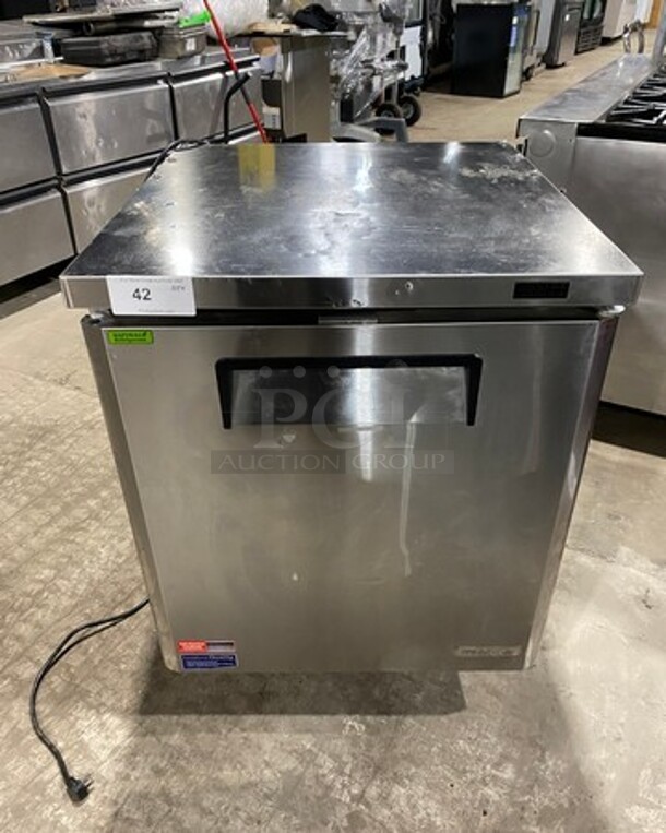 Turbo Air Commercial Single Door Lowboy/ Worktop Cooler! All Stainless Steel! Model: MUR28N711S SN: H2K0U2REX0762 115V 60HZ 1 Phase