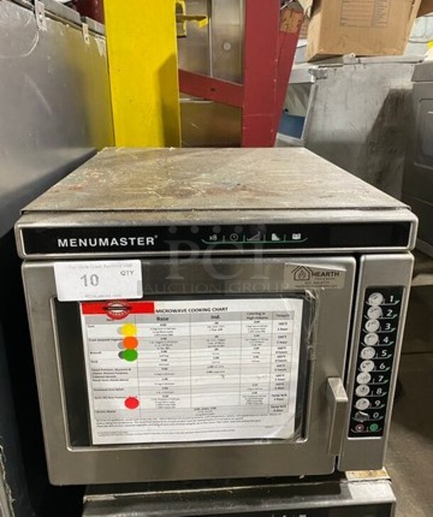 2018 Menumaster Commercial Countertop Microwave Oven! All Stainless Steel! WORKING WHEN REMOVED! Model: MRC30S2 SN: 1803140293 208/240V