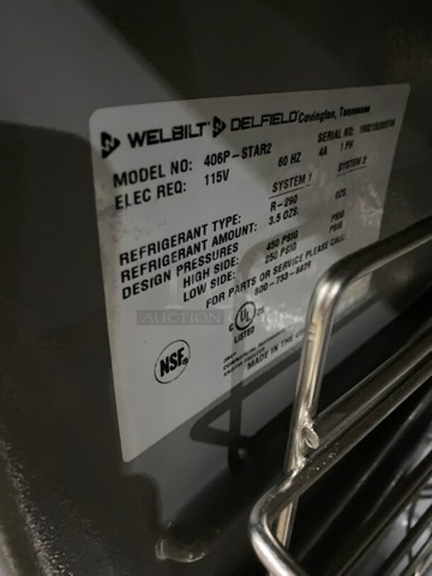 Delfield Commercial Single Door Lowboy/Worktop Cooler! All Stainless Steel! Model: 406STAR2 115V 60HZ 1 Phase - Image 6 of 7