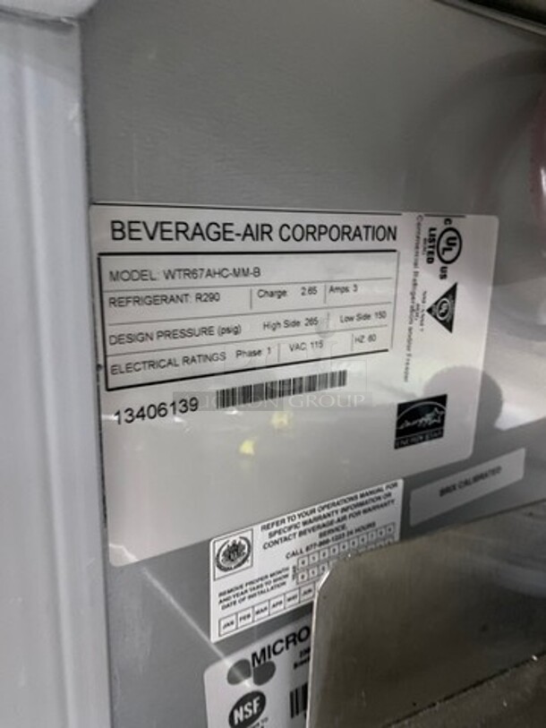 AMAZING! Beverage Air Commercial Refrigerated 10 Tap Cold Brew Coffee Kegerator! With 2 Door Storage Space Underneath! Model: WTR67AHCMMB SN: 13406139 115V 60HZ 1 Phase - Image 8 of 12