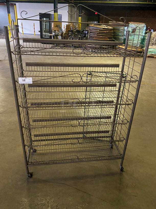 6 Tier Metal Wire Shelf! On Casters!