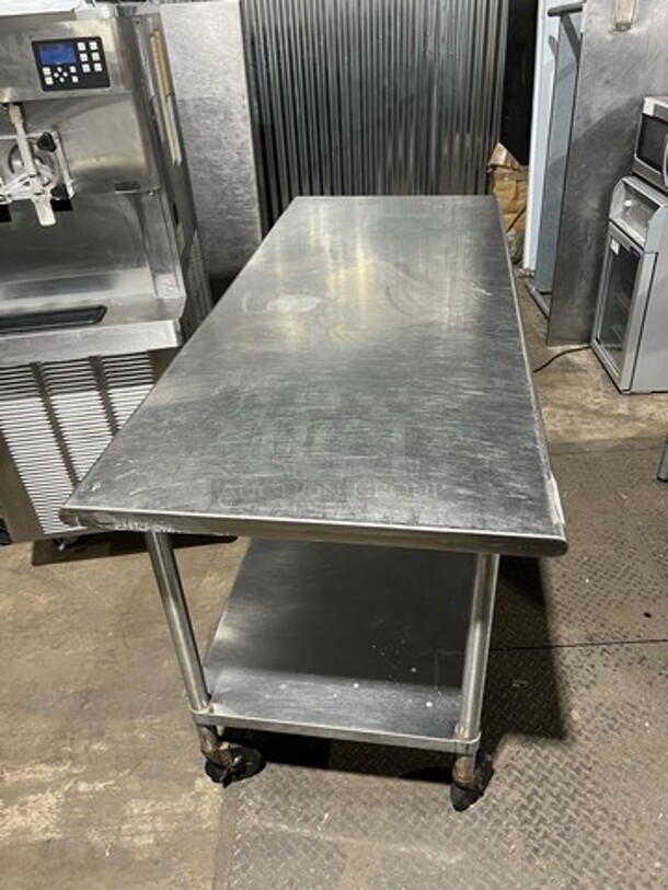 Solid Stainless Steel Work Top/ Prep Table! With Storage Space Underneath! On Legs! - Image 3 of 5