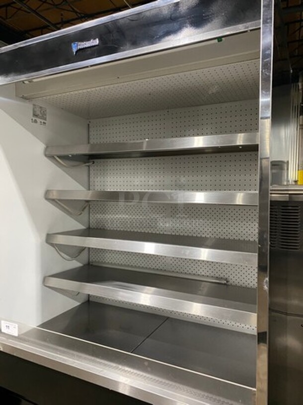 Custom Cool Commercial Refrigerated Open Grab-N-Go Case Merchandiser! With 4 Shelves! All Stainless Steel! - Image 4 of 8