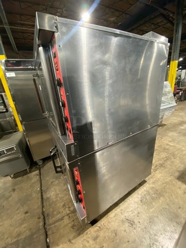 Vulcan Commercial Natural Gas Powered Double Deck Convection Oven! With View Through Doors! Metal Oven Racks! All Stainless Steel! On Casters! 2x Your Bid Makes One Unit! - Image 2 of 11