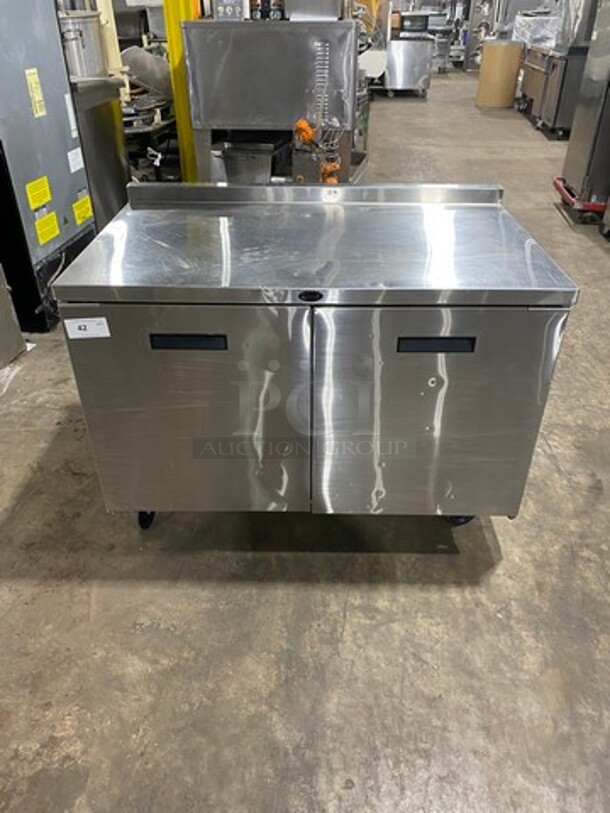Randell Commercial 2 Door Lowboy/Worktop Cooler! All Stainless Steel! On Casters! Model: 93027M SN: T0200005620115V 60HZ 1 Phase - Image 1 of 8