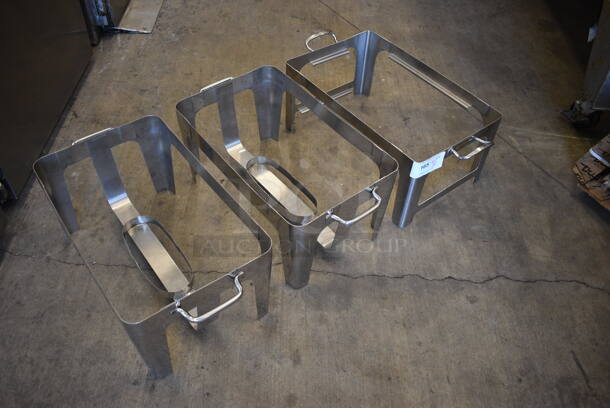 3 Various Metal Chafing Dish Frames. Includes 13.5x26.5x9.5. 3 Times Your Bid!