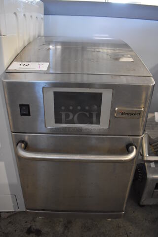2015 Merrychef eikon e2 Stainless Steel Commercial Countertop Electric Powered Slim Line Rapid Cook Oven. 208/240 Volts, 1 Phase. 15x30x27