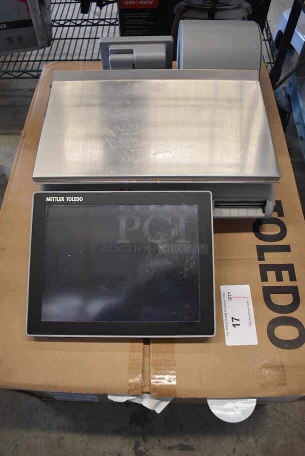 LIKE NEW IN BOX! Mettler Toledo AM-5545 Stainless Steel Commercial Countertop Food Portioning Scale. 100-240 Volts, 1 Phase. 17x25x7. Tested and Working!