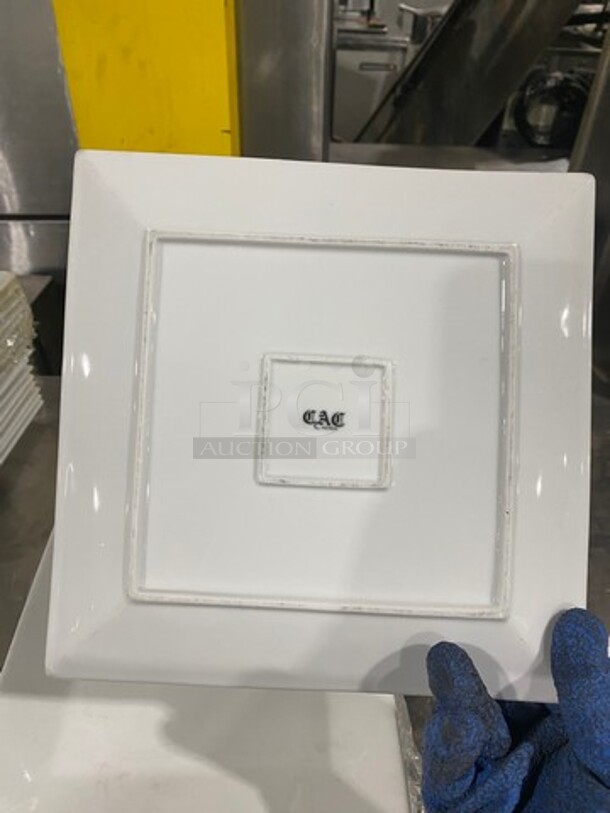 ALL ONE MONEY! Square White Dinner Plates! - Image 5 of 6