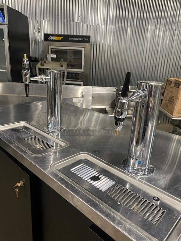 BEAUTIFUL! Beverage Air Commercial Dual Tower Beer Kegerator! With 2 Tap Beer Dispensers! Model DD68 Serial 4507229! 115V 1Phase! WORKING WHEN REMOVED! - Image 5 of 11