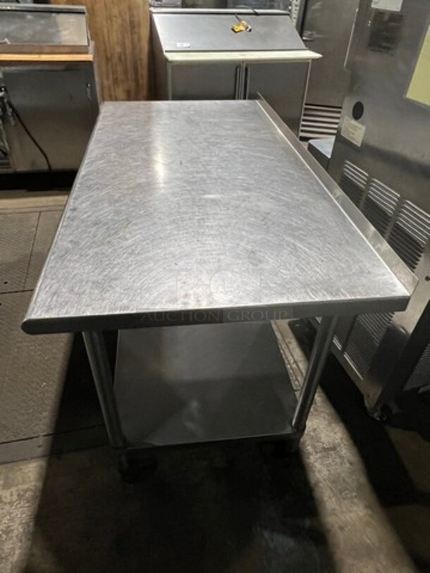 Solid Stainless Steel Work Top/ Prep Table! With Storage Space Underneath! On Legs! - Image 5 of 5