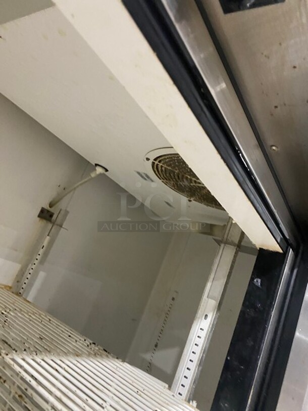 WOW! True Commercial 2 Door Reach In Refrigerator! With Poly Coated Racks! All Stainless Steel! Model T49 Serial 7576280! 115V 1Phase! On Casters! WORKING WHEN REMOVED! - Image 6 of 9