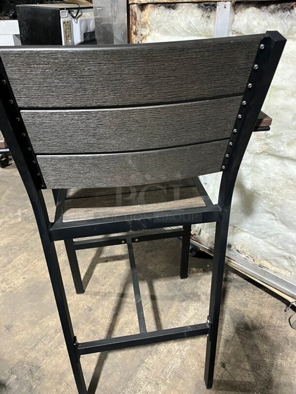 NICE! BRAND NEW! Havana Collection Outdoor Bar Stool! With Driftwood-Insipired Poly Lumber Slats! 3X Your Bid - Image 5 of 6