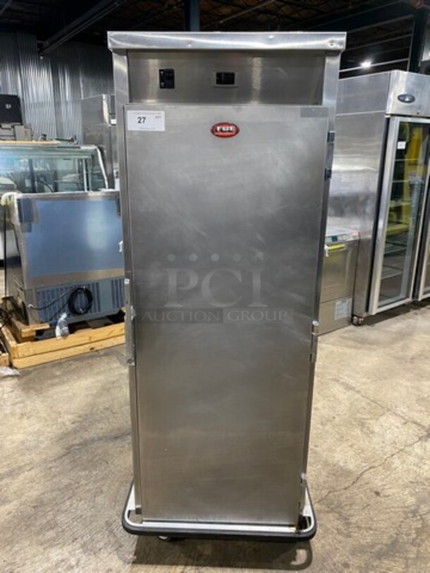 SWEET! FWE Single Door Electric Powered Food Warming Cabinet! Solid Stainless Steel! On Casters! Model: TST16CHP SN: 133820301 120V