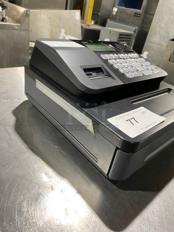Casio Countertop Electronic Cash Register! With Cash Drawer! Model: SES700 SN: EX256405349691 120V - Image 3 of 8