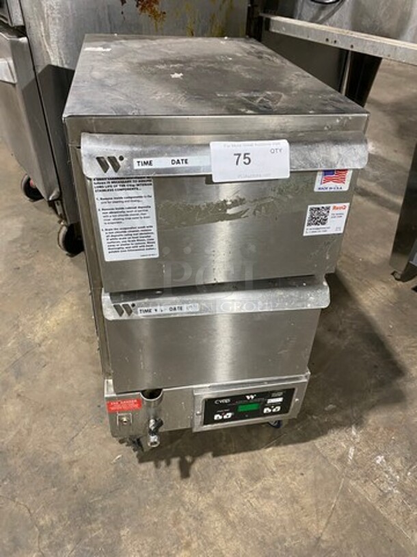 LATE MODEL! 2019 Winston Commerical 2 Drawer Food Warming/ Holding Cabinet! All Stainless Steel! On Casters! Model: HBB5N2GE SN: 201907020174 120V 60HZ 1 Phase